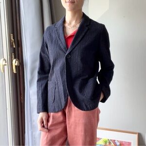 Blue Blue Japan unstructured cotton lace blazer